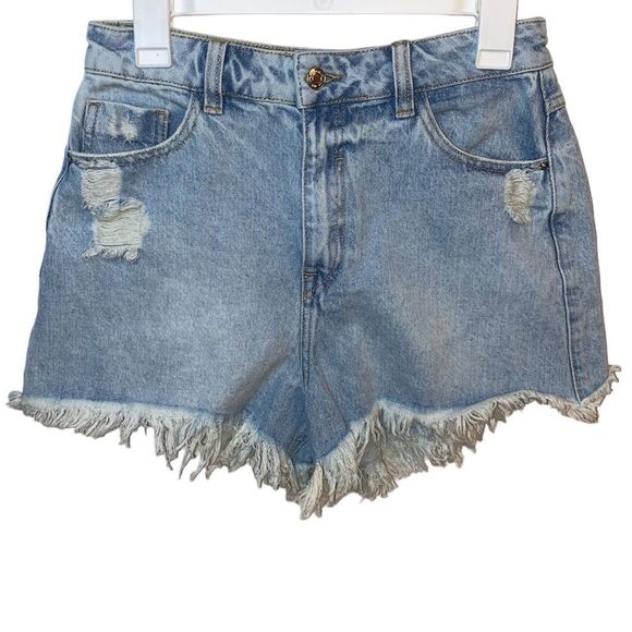 DRMRS Denim Street Born Women’s Frayed Hem Distressed Shorts - Picture 1 of 4